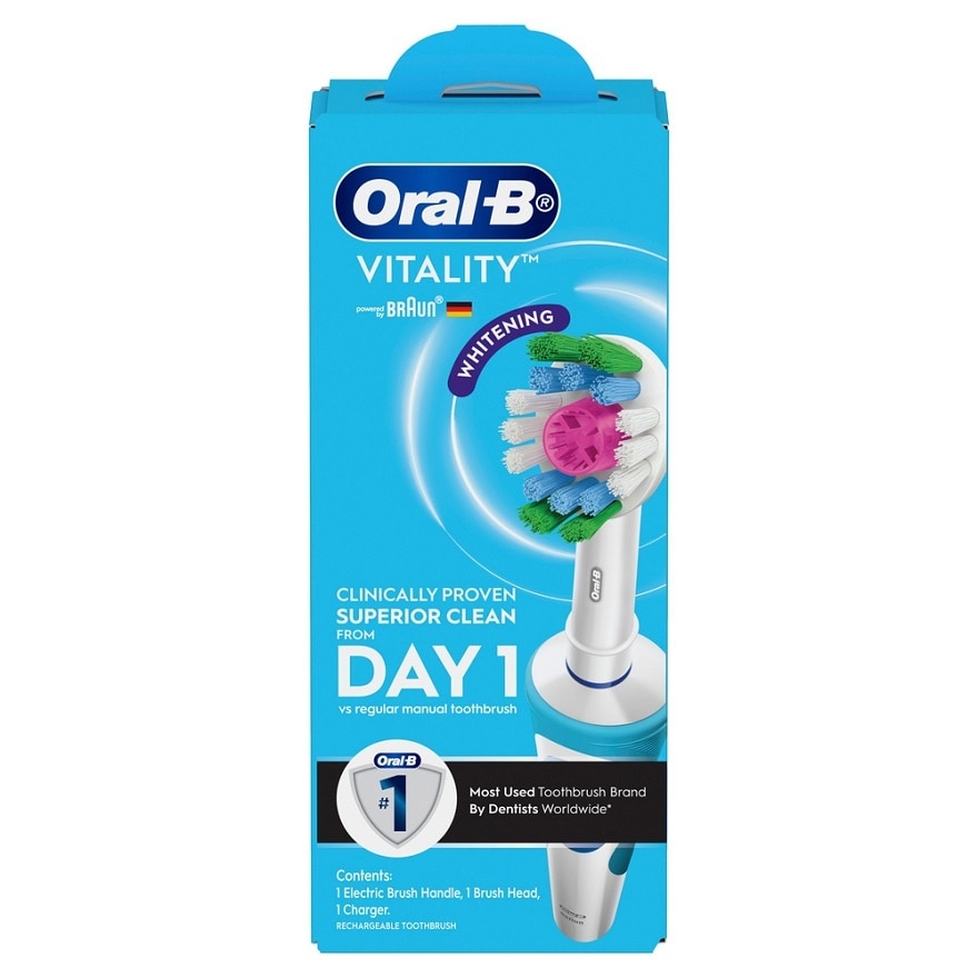 Power Toothbrush Vitality 3D White Handle 1s