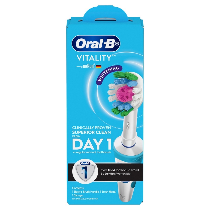 Power Toothbrush Vitality 3D White Handle 1s image