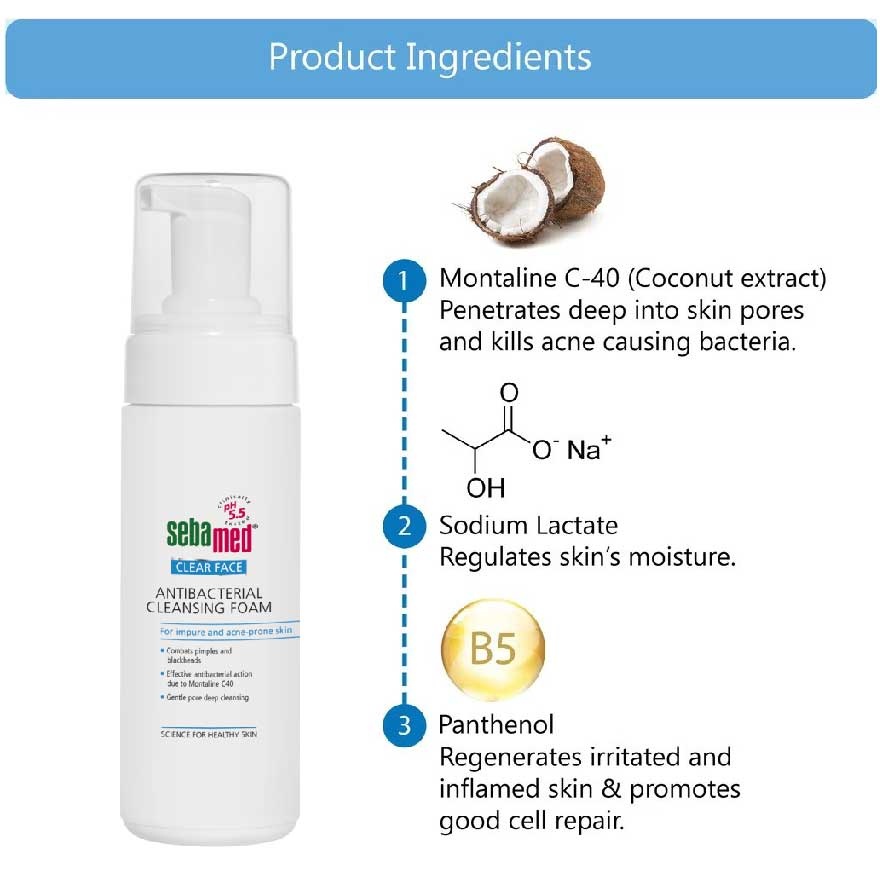Clear Face Antibacterial Cleansing Foam 150ml image