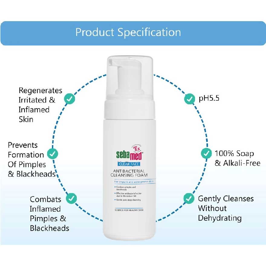 Clear Face Antibacterial Cleansing Foam 150ml image