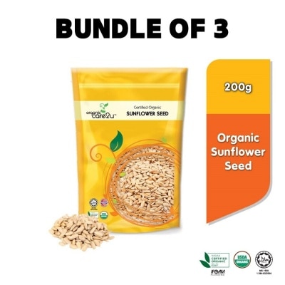 ORGANIC CARE2U Organic Sunflower Seed (200g x 3 Packs)