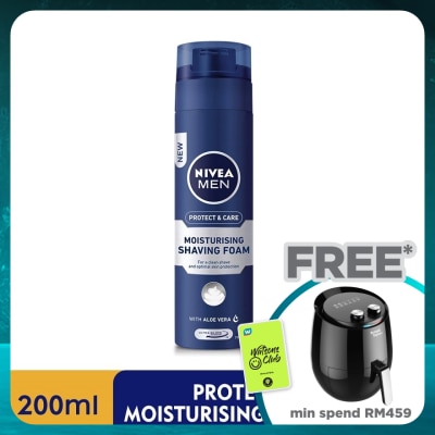 NIVEA FOR MEN Protect & Care Moisturising Shaving Foam 200ml