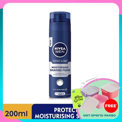 NIVEA FOR MEN Protect & Care Moisturising Shaving Foam 200ml