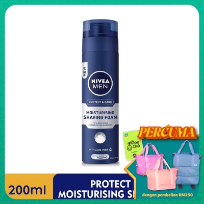 NIVEA FOR MEN - Protect & Care Moisturising Shaving Foam 200ml