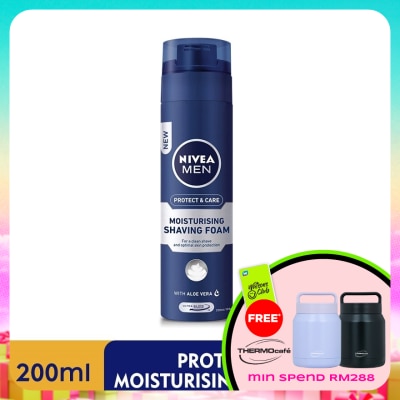 NIVEA FOR MEN - Protect & Care Moisturising Shaving Foam 200ml