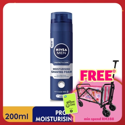 NIVEA FOR MEN Protect & Care Moisturising Shaving Foam 200ml