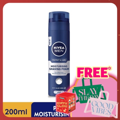 NIVEA FOR MEN Protect & Care Moisturising Shaving Foam 200ml