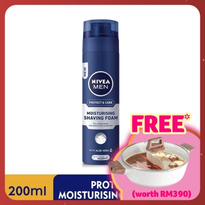 NIVEA FOR MEN Protect & Care Moisturising Shaving Foam 200ml