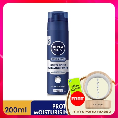 NIVEA FOR MEN - Protect & Care Moisturising Shaving Foam 200ml