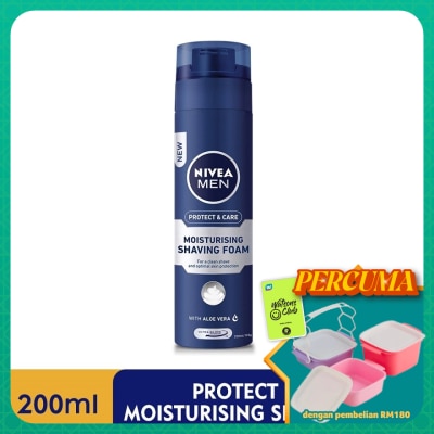 NIVEA FOR MEN - Protect & Care Moisturising Shaving Foam 200ml