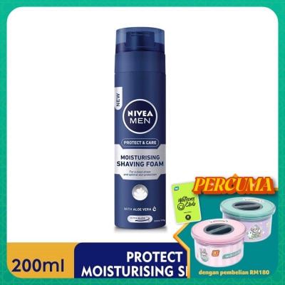 NIVEA FOR MEN Protect & Care Moisturising Shaving Foam 200ml