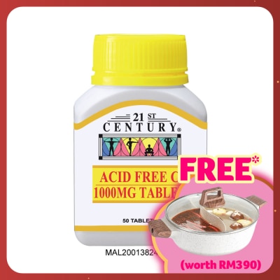 21ST CENTURY Acid Free C 1000mg Acid Free C 50's
