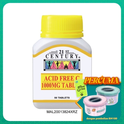 21ST CENTURY Acid Free C 1000mg Acid Free C 50's