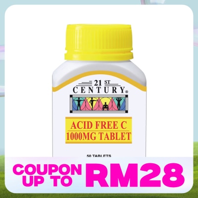 21ST CENTURY Acid Free C 1000mg Acid Free C 50's