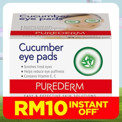 PUREDERM Cucumber Eye Pads (Soft Pads) 24s