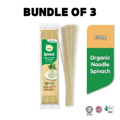 ORGANIC CARE2U Organic Spinach Noodle (200g x 3 Packs)