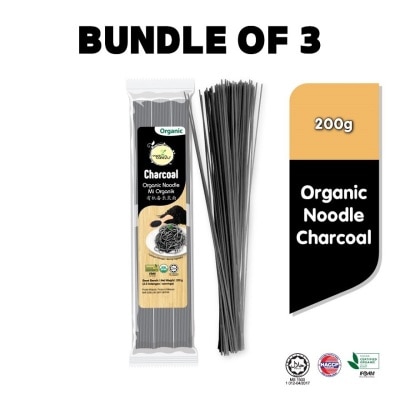 ORGANIC CARE2U Organic Charcoal Noodle (200g x 3 Packs)