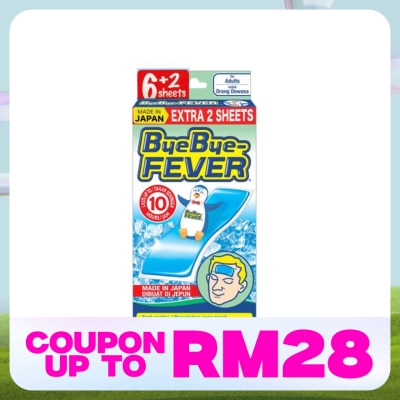 BYE BYE FEVER Adult 6's + 2's - Cooling Gel Sheet