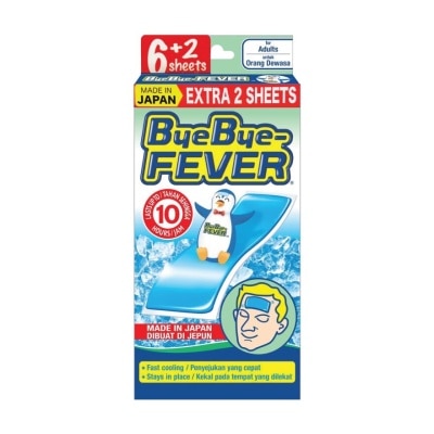 BYE BYE FEVER ADULT 6'S + 2'S (COOLING GEL SHEET)