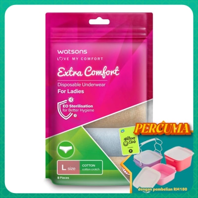 WATSONS - extra comfort disposable underwear cotton ladies L