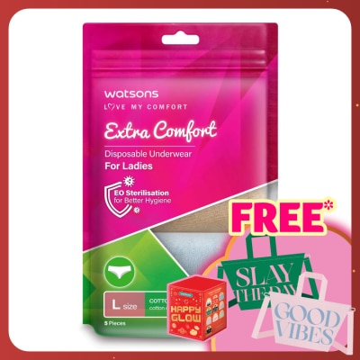 WATSONS extra comfort disposable underwear cotton ladies L