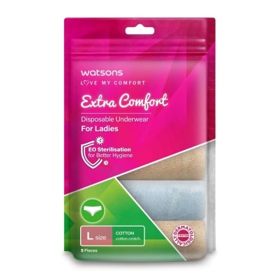 WATSONS extra comfort disposable underwear cotton ladies L