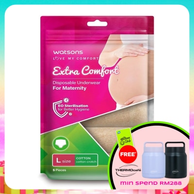 WATSONS - extra comfort disposable underwear cotton maternity L