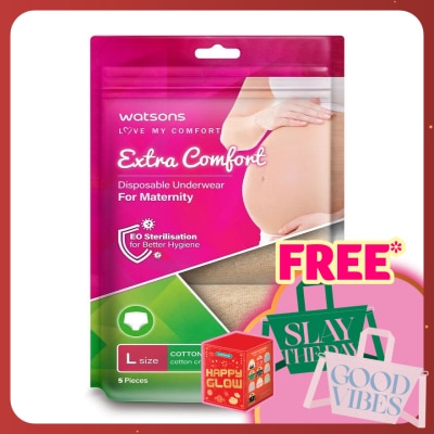 WATSONS extra comfort disposable underwear cotton maternity L