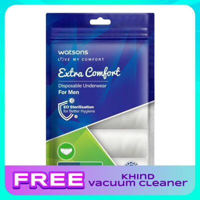 WATSONS extra comfort disposable underwear cotton men L