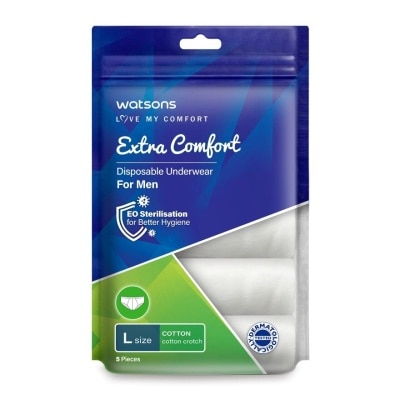 WATSONS extra comfort disposable underwear cotton men L