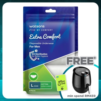 WATSONS extra comfort disposable underwear cotton men L