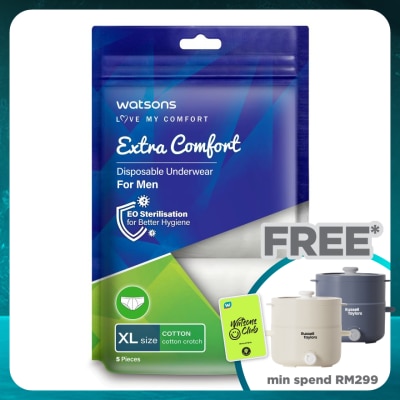 WATSONS extra comfort disposable underwear cotton men XL