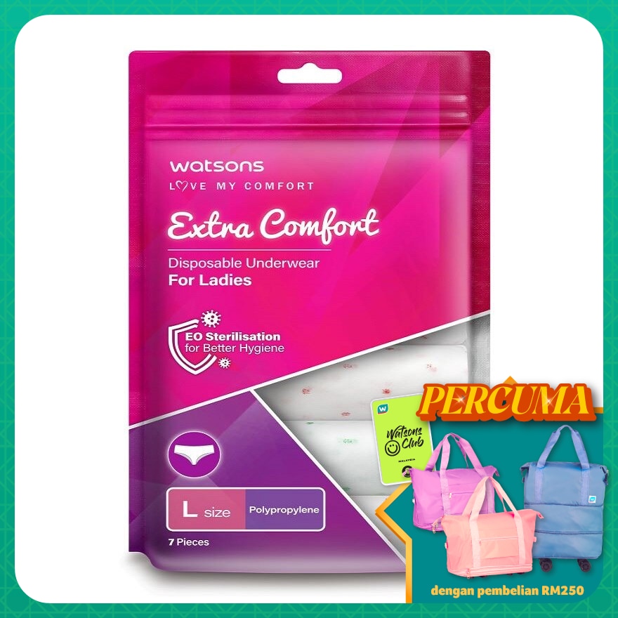 extra comfort disposable underwear pp ladies L