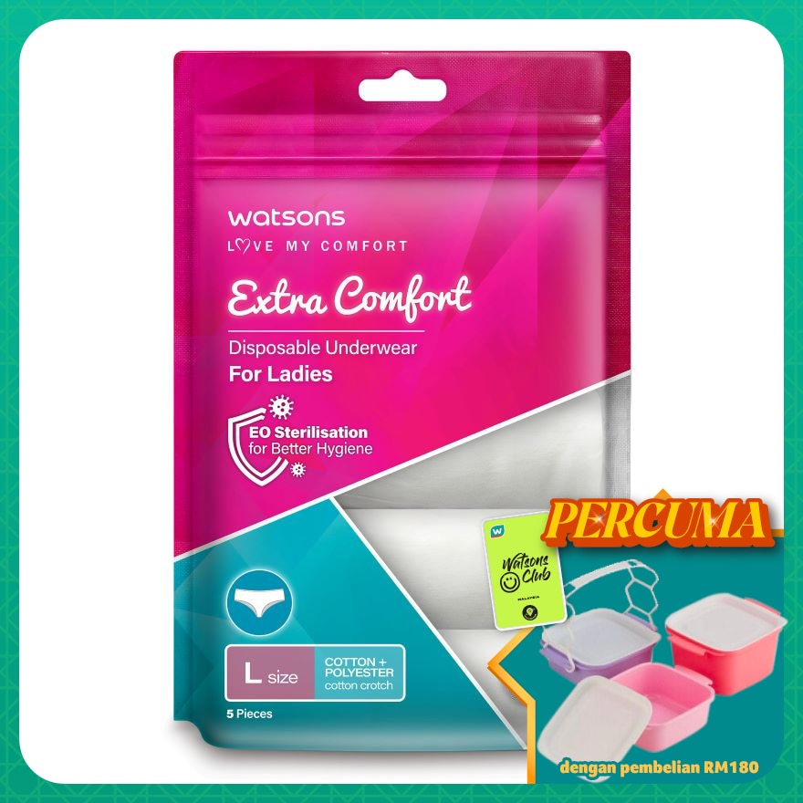 extra comfort disposable underwear tc ladies L