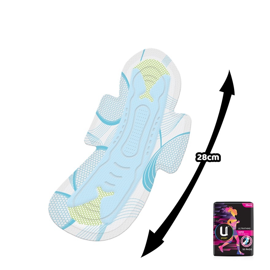 Sport Ultrathin Super Wing Pad 28cm (10s) Super absorbent sanitary pad against leak image