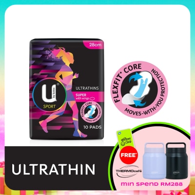 KOTEX - Sport Ultrathin Super Wing Pad 28cm (10s) - Super absorbent sanitary pad against leak