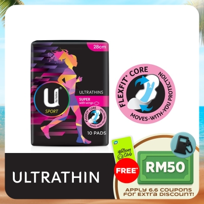 KOTEX - Sport Ultrathin Super Wing Pad 28cm (10s) - Super absorbent sanitary pad against leak