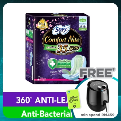 SOFY Comfort Nite Body  Antibac Slim Wing 35.5cm 14S