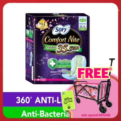 SOFY Comfort Nite Body  Antibac Slim Wing 35.5cm 14S