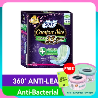 SOFY Comfort Nite Body  Antibac Slim Wing 35.5cm 14S