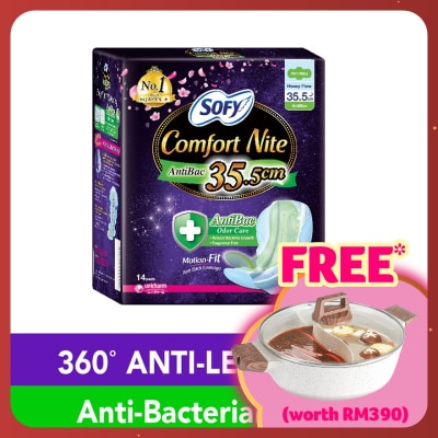 SOFY Comfort Nite Body  Antibac Slim Wing 35.5cm 14S