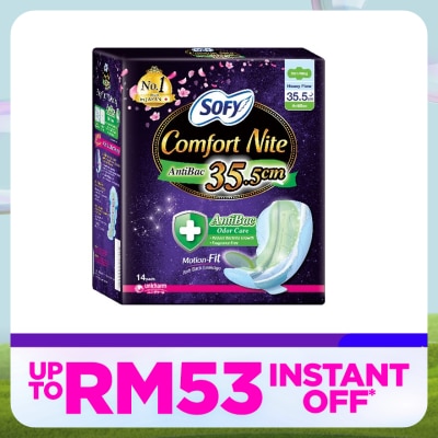 SOFY Comfort Nite Body  Antibac Slim Wing 35.5cm 14S