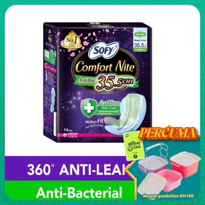 SOFY - Comfort Nite Body  Antibac Slim Wing 35.5cm 14S