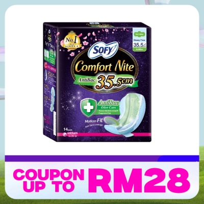 SOFY Comfort Nite Body  Antibac Slim Wing 35.5cm 14S