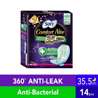 SOFY Comfort Nite Body  Antibac Slim Wing 35.5cm 14S