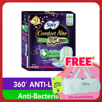 SOFY Comfort Nite Body  Antibac Slim Wing 35.5cm 14S