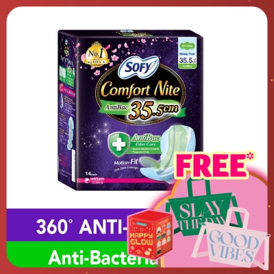 SOFY Comfort Nite Body  Antibac Slim Wing 35.5cm 14S