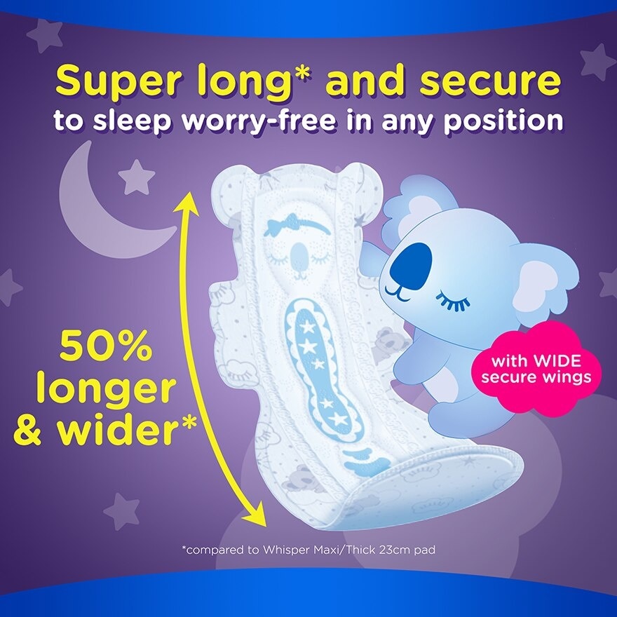 Koala Overnight Wing Sanitary Pads 36cm 5's