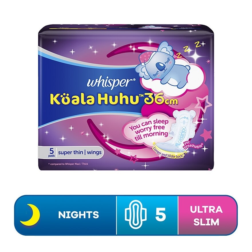 Koala Overnight Wing Sanitary Pads 36cm 5's