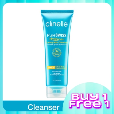 CLINELLE Pure Swiss Hydra Calm Caring Milk Cleanser 100ml